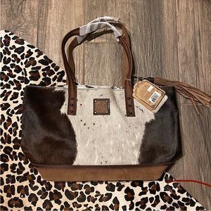 COPY - STS Ranchwear Cowhide and Leather Tote